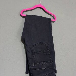 American Eagle Outfitters Black Distressed Full-Length Jeans